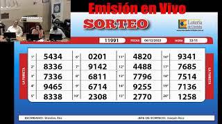 Sorteo de Quiniela LA TURISTA N° 11991 - 06/12/2022 -  22:15hs.-