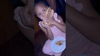Dad catches daughter eating food under the table and this happens #shorts