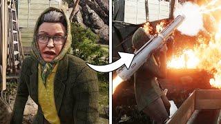 Atomic Heart - Badass Granny Zina Destroys Robots with her Rocket Launcher (4K)