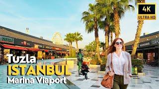 Istanbul, Turkey 4K Walking Tour, Tuzla Viaport Marina | City Walk at Istanbul in December 2024