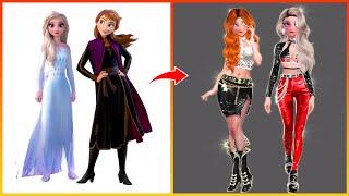 Elsa Anna Frozen GLOW UP Into Bad Girl - Disney Princesses Transformation| Fashion wow