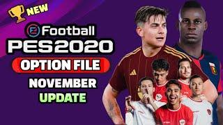 PES 2020 - OPTION FILE PES 2020 UPDATE NOVEMBER 2024 PS4