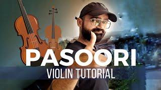 Pasoori Violin Tutorial (Coke Studio 14) - Easy Music Tutorials