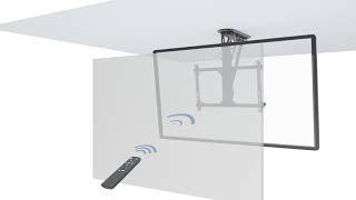 Maclean MC-880 Electric TV Bracket Holder Ceiling Mount 32" - 70" Remote Control VESA Universal