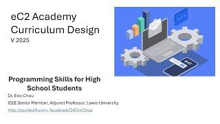 Programming Skills for High School Students [eC Academy Curriculum]