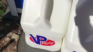 How much fuel can you put in a 5 gallon 3522-3044 VP Racing Fuel jug? (Unsafely)