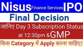 Nisus Finance IPO | Nisus Finance IPO Subscription GMP Review | IPO GMP Today | Stock Market Tak