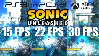 Sonic Unleashed Framerate Comparison - PS3 vs RPCS3 vs Xbox Series X