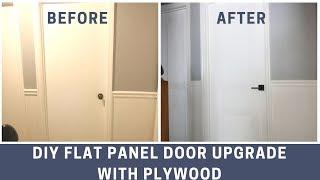 Flat Panel Interior Door Makeover - with Plywood!