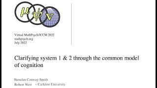 Clarifying system 1 & 2 through the common model of cognition