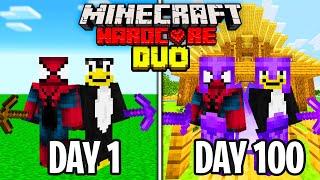 We Survived 100 Days in HARDCORE Minecraft...