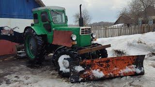 Передний отвал на Т-40АМ. Изготовление кронштейнов и установка на трактор!