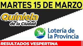 Resultados Quinielas Vespertinas de la Ciudad y Buenos Aires, Martes 15 de Marzo