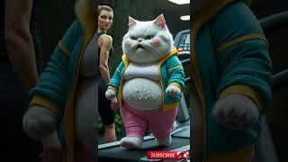 Whiskers of Willpower|A Sad but Uplifting Cat’s Fitness ...#FitnessJourney #SadCatStory #shorts