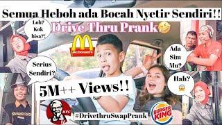 VIRAL!! PRANK DRIVE THRU!! BOCAH NYETIR PESEN MAKANAN SENDIRI BIKIN SEMUA PELAYAN HEBOH