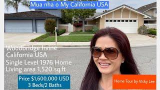 Touring Beautiful Single Level Home in Irvine California USA| Home Tour Real Estate