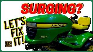 Simple Fix For a Surging John Deere X300 - Kawasaki FH491V 17hp #baldeagle242