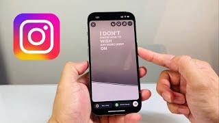 How To Add Music Lyrics To Instagram Story!