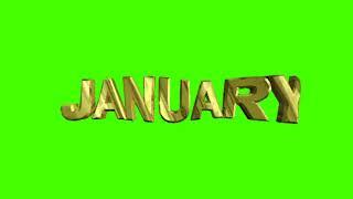 JANUARY MONTH GREEN SCREEN 4K 1080P FREE  ROYAL ANIMATED MOTION VIDEO STOCK 3D BACKGROUND FILM STOCK