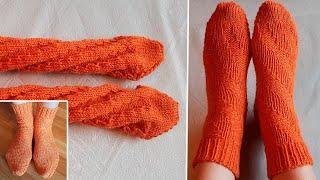 НАИПРОСТЕЙШИЕ НОСКИ СПИЦАМИ | НОСКИ "СПИРАЛЬ" на ЛЮБОЙ РАЗМЕР | МК. Spiral SOCKS Knitting