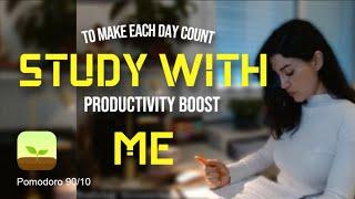 Study with Me 9 HOURS LIVE  | Intense Study Session | Fire Sounds | Timer Pomodoro