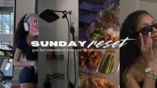 Sunday Reset: hair maintenance, shower routine + hygiene tips, meal prep + grocery store & more