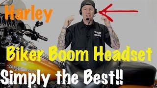 Harley Biker Boom Motorcycle Helmet Music & Communications Headset-Boom Box Integrated