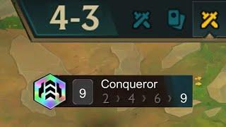 I Got 9 Conqueror at 4-3⭐⭐⭐ !? | TFT Into the Arcane