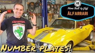 Number plates! - Ferrari engined Alfa 105 Alfarrari build part 220