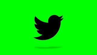 Spinning Black Twitter Logo Green Screen Loop Animation free HD 1080 new 2022