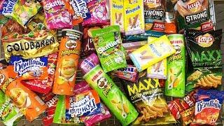  A Lot Of NEW Candy 2018 #46 ASMR / Mentos Skittles Chips Pringles Lays Haribo Nesquik