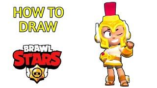 How To Draw New Brawler Skin Hermes Max - Brawl Stars Step by Step