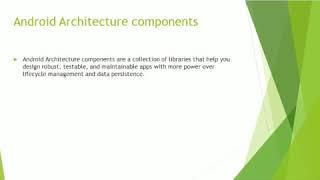 MVVM architecture using android architecture components