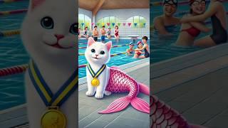 The mermaid cat what's up story #cat #cute #aicat #funny #kitten