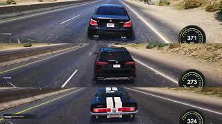 GTA GO _ BMW M5 e60 vs BMW X5m vs Eleanor GT500 (DRAG RACE)