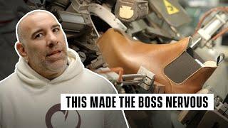 The footwear team is challenged to make a GIANT chelsea boot for the boss.