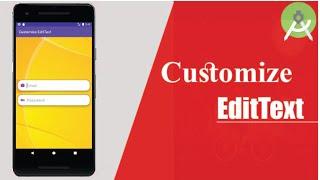 How to Create Custom EditText in Android Studio | Android Studio tutorial