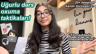 10 MADDƏDƏ dərslərini yaxşı oxumağa başla! / 20+ tg kanalı tövsiyəsi, məsləhətlərim | Zarifellaa