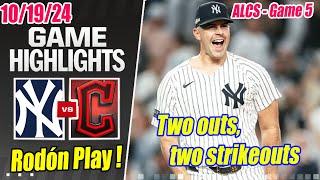 Yankees vs Guardians [ALCS] Game 5 Highlights Today Oct 19, 2024 | MLB Playoffs 2024