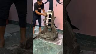 Water fountain making from cement and Thermocol #shorts #youtubeshorts #viral #diy #crafts #fountain