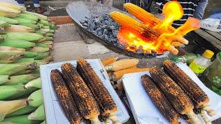 Selling Yummy Roasted Corn / Vutta Fry l Roadside Street Food,Dhaka,Bangladesh