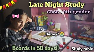 Late night study Vlog  | *Studying at home*??  | Aesthetic study table  | Vanshika  #productive