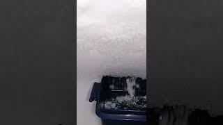 scraping freezer frost with a square bowl#shorts