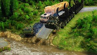 Tension occurred when these 3 vehicles crossed the cut off road | Spinteres Mudrunner