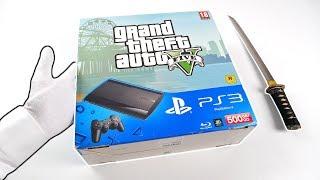 PS3 "GRAND THEFT AUTO V" UNBOXING! PlayStation 3 Super Slim GTA 5 Console