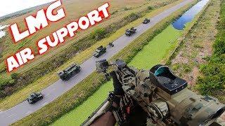 Airsoft "Little Bird" Helicopter Mission - LMG Air Support !