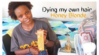 How to Dye Natural Hair Honey Blonde Without Bleach‍️ | Bredah Musili