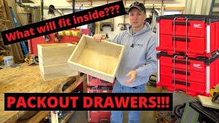 How many PACKOUT DRAWER UNITS to order???? What will fit inside the new Milwaukee Packout drawers...