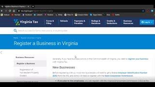 Register the LLC State Tax ID Number (VA State)