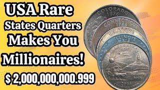 Top 5 Most Expensive States Quarter Dollar Coins Worth Big Money! Save These Coins!